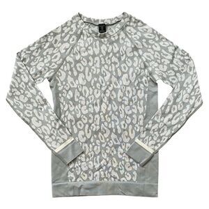 Sweaty Betty Leopard Jacquard Base Layer Long Sleeve Workout Top NWT Size Medium